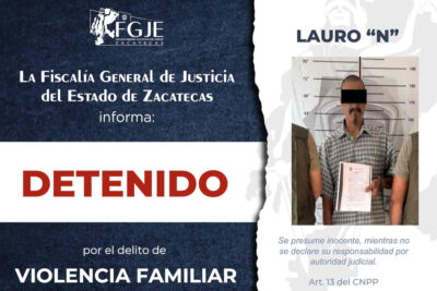 La FGJEZ detiene a seis personas con órdenes de aprehensión en distintos municipios de Zacatecas