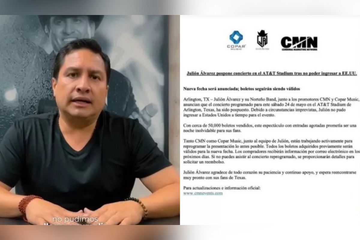 A Julión Álvarez le cancelan su visa, ¿qué pasará con su show en EU?