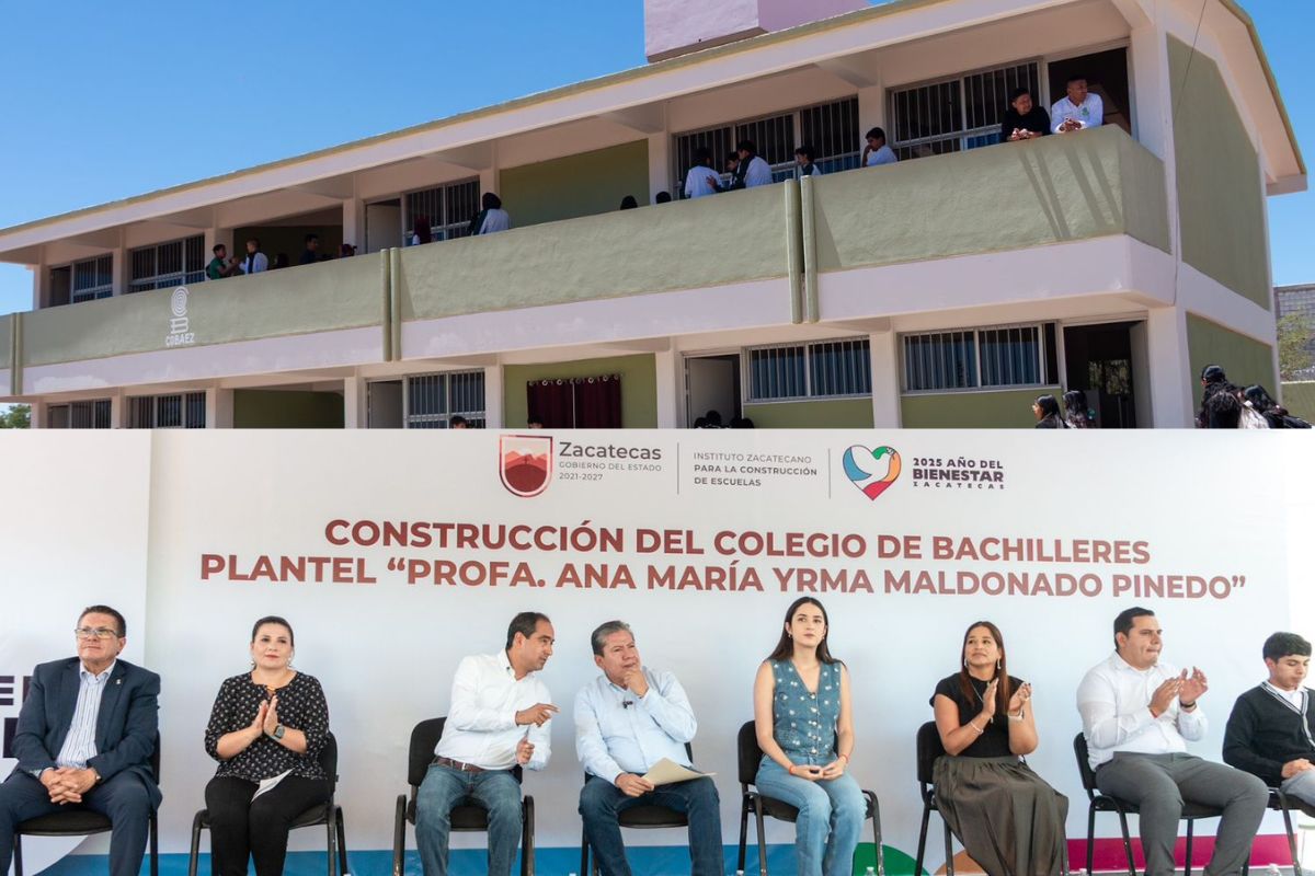 Inaugura David Monreal Plantel del Cobaez “Ana María Yrma Maldonado Pinedo” en Las Quintas, Guadalupe