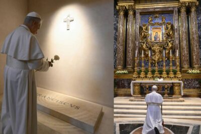 Papa León XIV visita tumba del papa Francisco en las grutas vaticanas