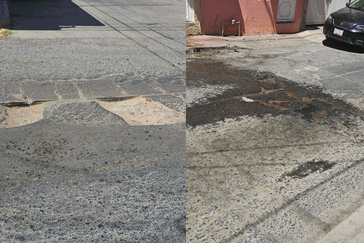 Vecinos de la calle Aquiles Serdán denuncian malas condiciones por baches