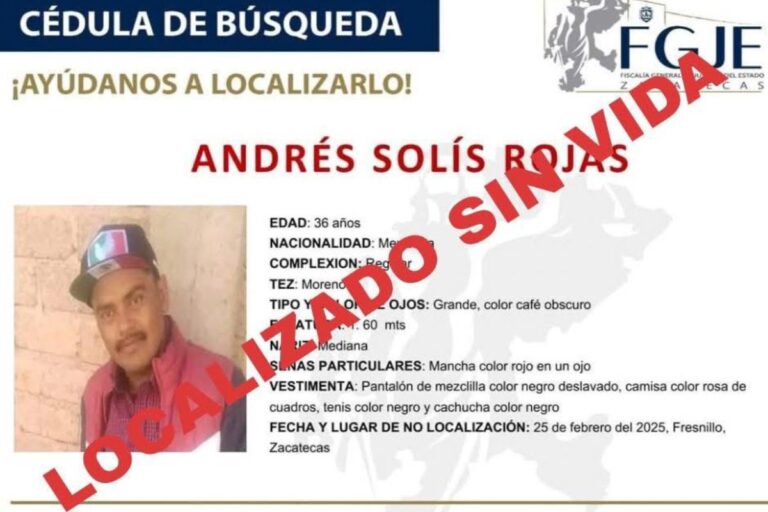 Encuentran a hombre muerto, tras haber sido reportado como desaparecido en Fresnillo