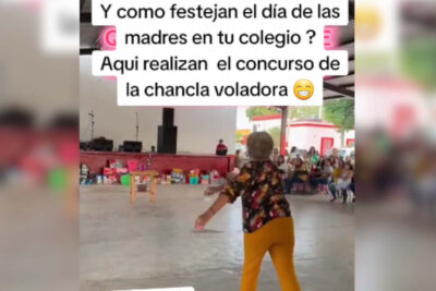 Celebran el Día de las Madres con dinámica de la chancla voladora en escuela de Hidalgo
