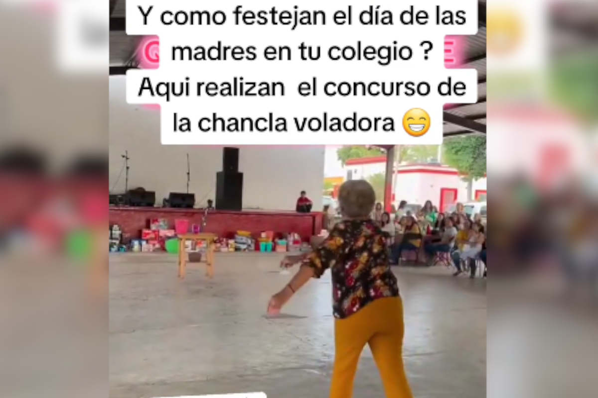 Celebran el Día de las Madres con dinámica de la chancla voladora en escuela de Hidalgo