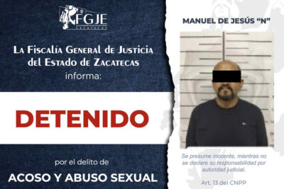 Siete personas son vinculadas por diversos delitos en Zacatecas en las últimas 24 horas