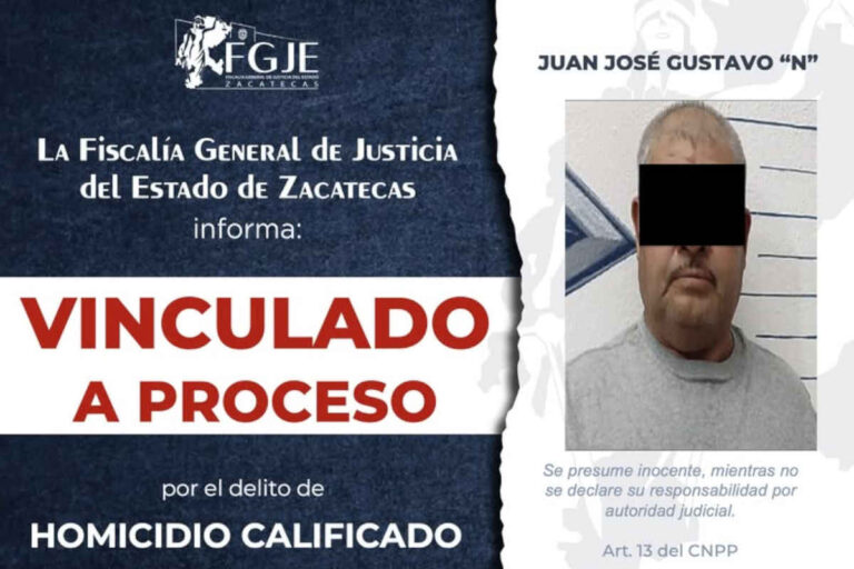 Vinculan a proceso a Juan José “N” por homicidio calificado en Sombrerete