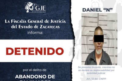 Detienen a 9 personas con órdenes de aprehensión y comparecencia en Zacatecas