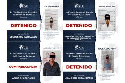 Cumplimentan órdenes de aprehensión y comparecencias en Zacatecas