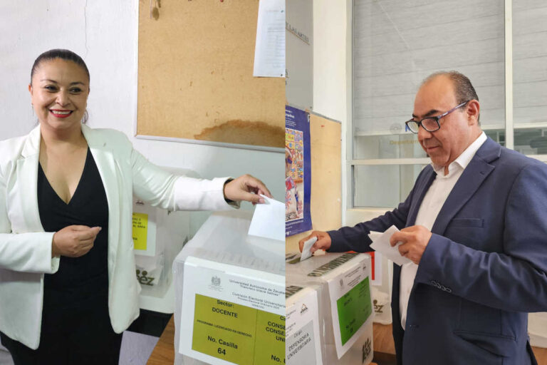 Elecciones UAZ 2025: Ángel Román y Jenny González acuden a votar en jornada clave