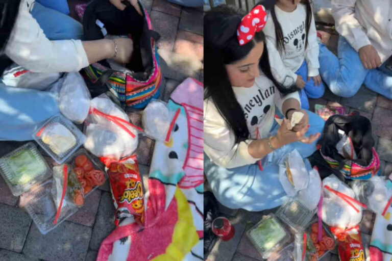 Familia mexicana se viraliza por prepararse tortas dentro de Disneyland
