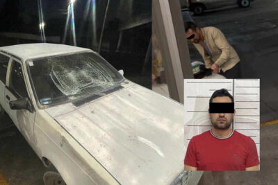 Arrestan a hombre que rompió el parabrisas de un trabajador del Oxxo en Zacatecas; está siendo investigado por más de 5 delitos