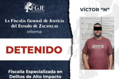 FGJEZ logra detener a una persona con ficha roja por homicidio en EU