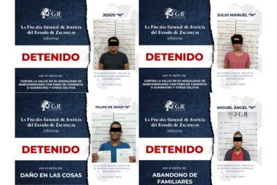 FGJEZ y la Mesa de Paz cumplimentan órdenes de aprehensión y comparecencias