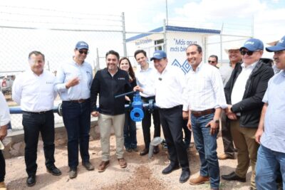 Inauguran Gobernador David Monreal y Director de la Conagua pozo de agua potable en Tacoaleche, Guadalupe