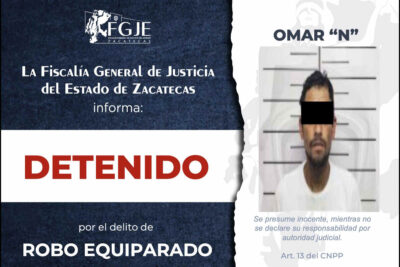 Detienen a siete personas en Zacatecas; seis por orden de aprehensión y una por comparecencia