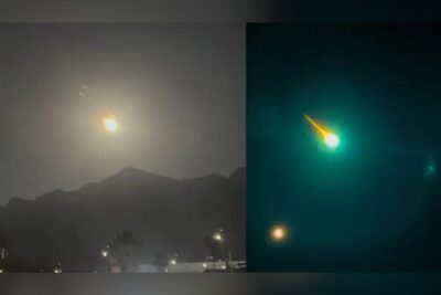Captan en video un supuesto meteorito en Nuevo León