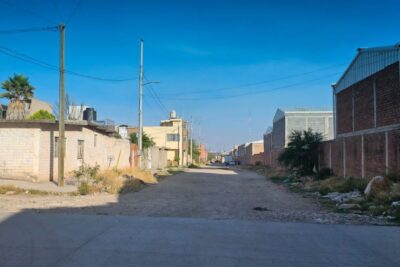 Vecinos de las calles Río Nazas y Río Tamesí de Fresnillo denuncian malas condiciones en pavimentación