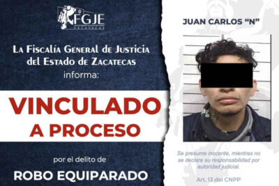 Vinculan a proceso a hombre por presunto robo equiparado en Guadalupe
