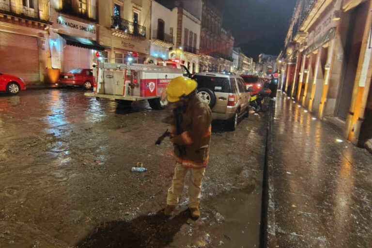Protección Civil Estatal Zacatecas atiende reportes por lluvias registradas el sábado
