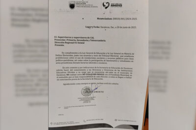Zacatecas: Prohíben actos escolares cívicos con el alcalde capitalino