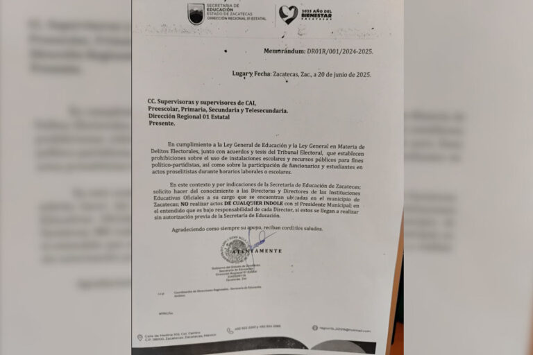 Zacatecas: Prohíben actos escolares cívicos con el alcalde capitalino