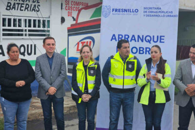 Javier Torres encabeza el arranque de obras en dos puntos de Fresnillo