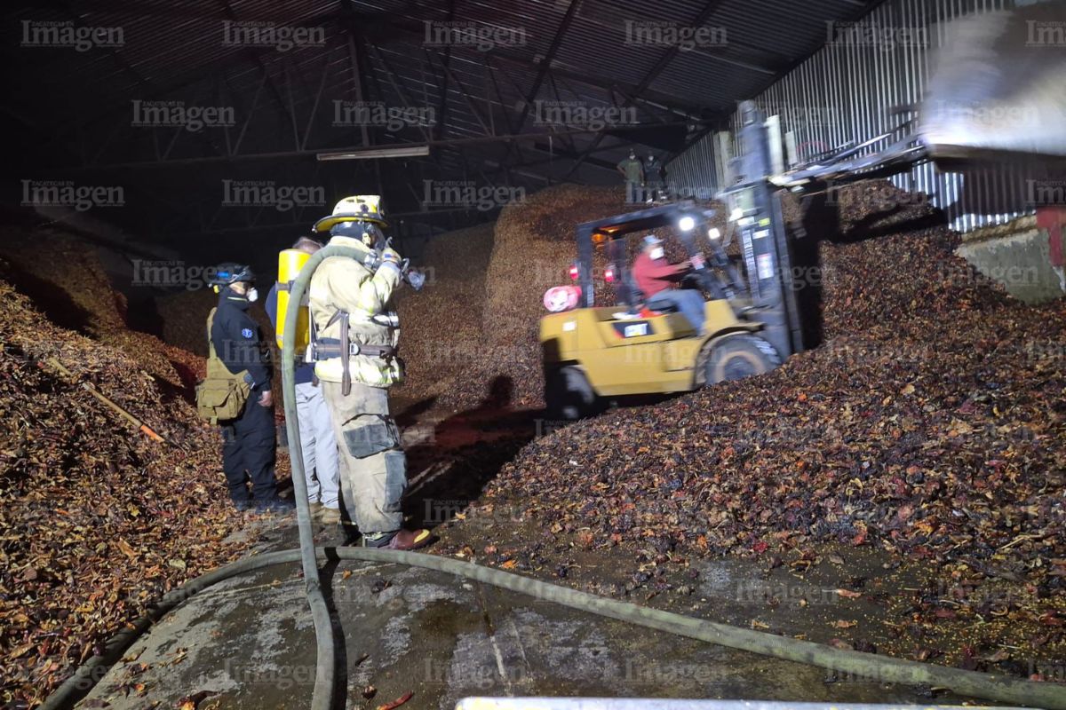 Se registra incendio dentro de una chilera en Fresnillo.