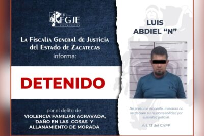 FGJEZ y Mesa de Paz cumplimentan órdenes de aprehensión