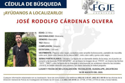 Confirman la localización sin vida de José Rodolfo Cardenas