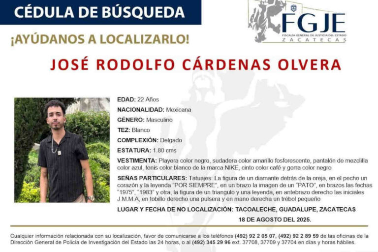 Confirman la localización sin vida de José Rodolfo Cárdenas