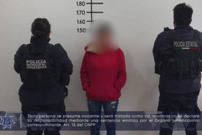 Detienen en Zacatecas a mujer de 31 años por robo a comercio