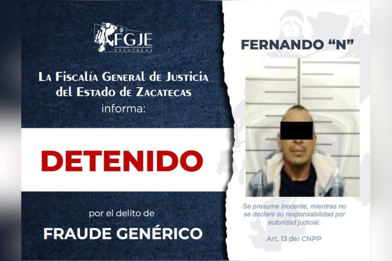 Siete detenidos en Zacatecas por diversos delitos graves