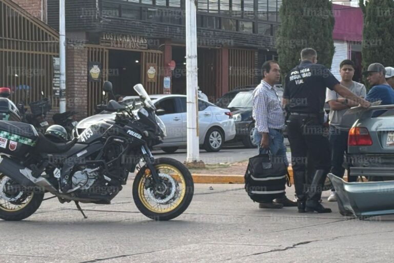 Motociclista resulta lesionado tras choque en Fresnillo
