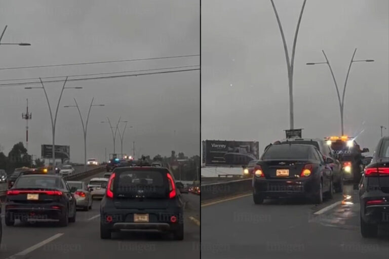 Choque múltiple en el puente de Calz. Revolución Mexicana provoca tráfico este lunes