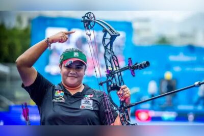 Andrea Becerra logra oro histórico en Campeonato Mundial de Tiro con Arco
