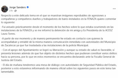 Empresarios de bares denuncian agresión policial en la FENAZA; liberan a expresidenta de la ACESZ