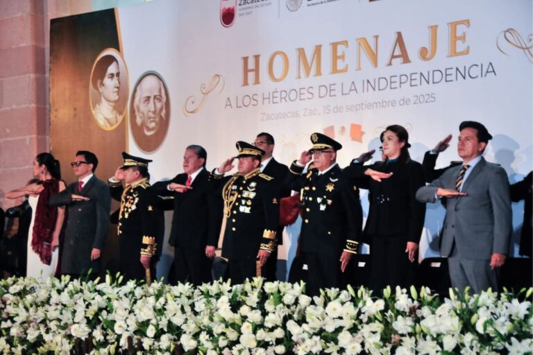 Gobernador David Monreal encabeza homenaje a los Héroes de la Independencia y llama a la unidad en defensa de la soberanía
