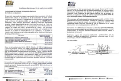 IEEZ se queda sin recursos para pagar nómina