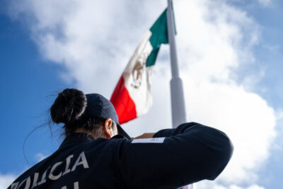 Izan bandera en el nuevo Centro de Control, Comando, Comunicaciones, Cómputo e Inteligencia C5i