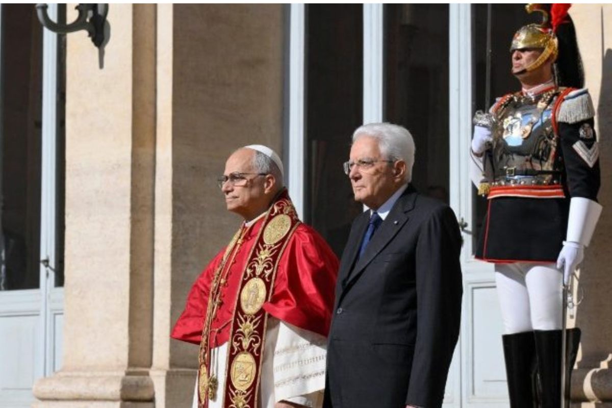 Papa León XIV realiza visita oficial al presidente de Italia.