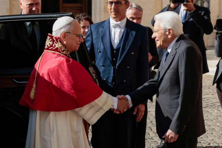 Papa León XIV realiza visita oficial al presidente de Italia
