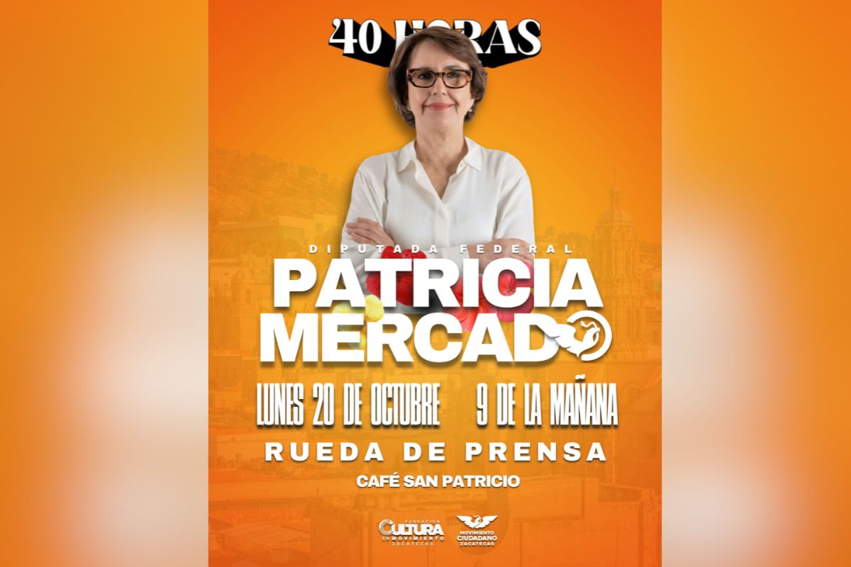 Patricia Mercado visitará Zacatecas para dialogar sobre la jornada laboral de 40 horas.