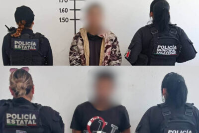 Aseguran a dos hombres por el delito de amenazas en el Centro de Zacatecas