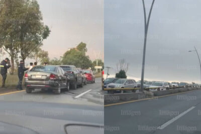 Choque múltiple deja dos heridas sobre Calz. Revolución Mexicana en Guadalupe, Zacatecas