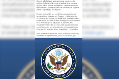 Cierre parcial del gobierno de EU impacta servicios; embajadas reducen actividad en redes