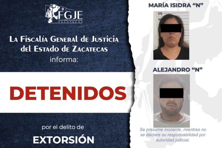Detienen a tres personas por delitos de alto impacto en Zacatecas, Jalisco y Nuevo León