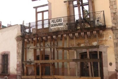 Reconoce Junta de Monumentos riesgo de colapso en fincas del Centro de Zacatecas