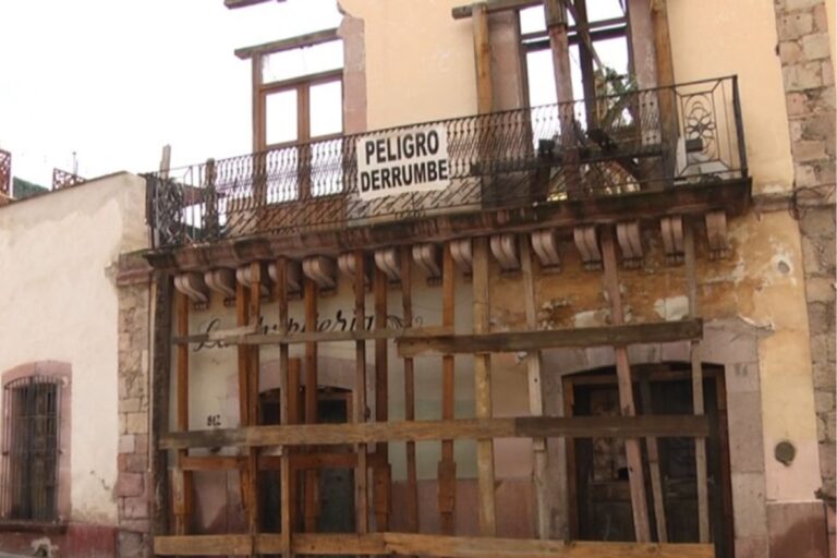 Reconoce Junta de Monumentos riesgo de colapso en fincas del Centro de Zacatecas