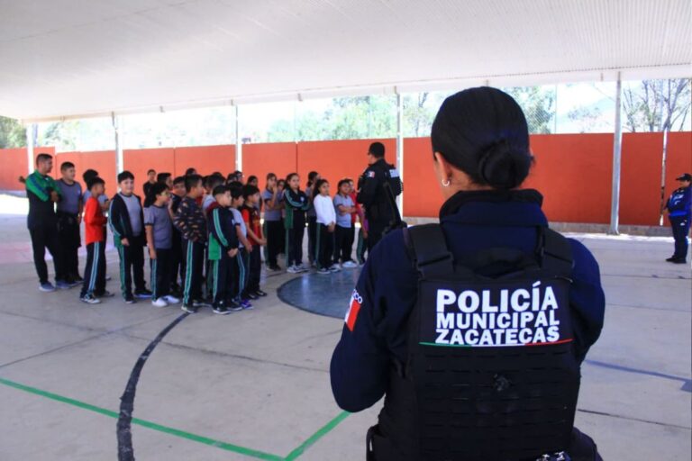 Fortalece Policía Municipal de Zacatecas programa Escuela Segura en la Primaria Héroes Patrios