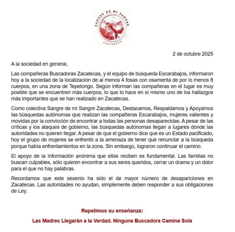 Localizan fosas clandestinas en Tepetongo; al menos ocho cuerpos recuperados